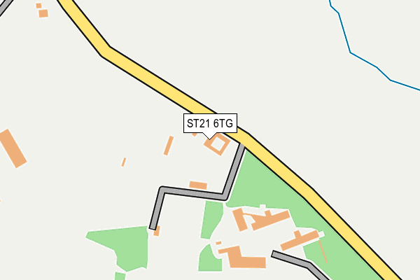 ST21 6TG map - OS OpenMap – Local (Ordnance Survey)