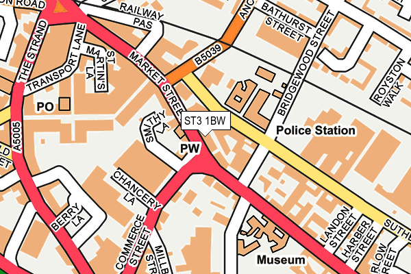 ST3 1BW map - OS OpenMap – Local (Ordnance Survey)