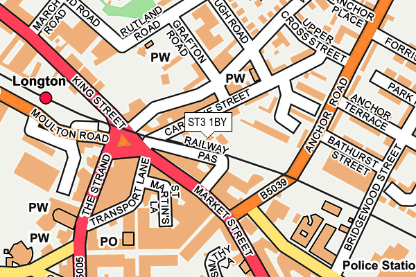 ST3 1BY map - OS OpenMap – Local (Ordnance Survey)