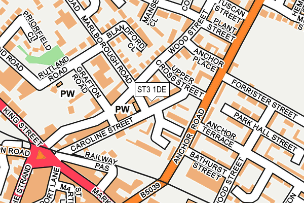 ST3 1DE map - OS OpenMap – Local (Ordnance Survey)