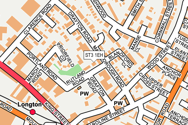 ST3 1EH map - OS OpenMap – Local (Ordnance Survey)