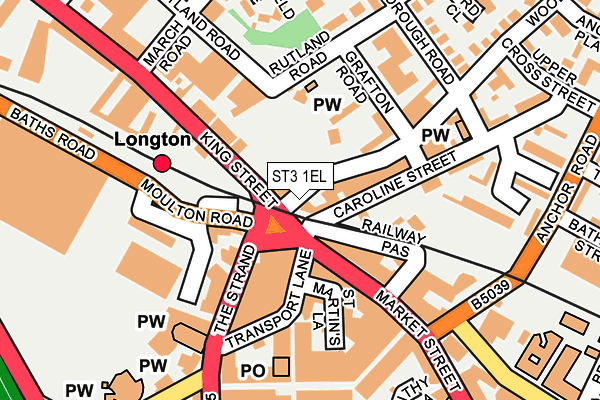 ST3 1EL map - OS OpenMap – Local (Ordnance Survey)