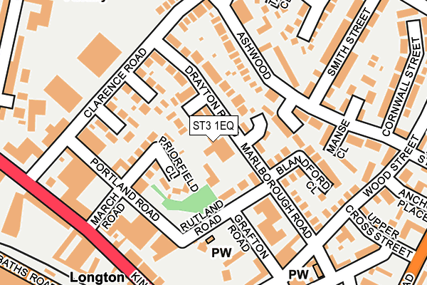 ST3 1EQ map - OS OpenMap – Local (Ordnance Survey)