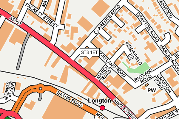 ST3 1ET map - OS OpenMap – Local (Ordnance Survey)