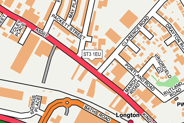 ST3 1EU map - OS OpenMap – Local (Ordnance Survey)