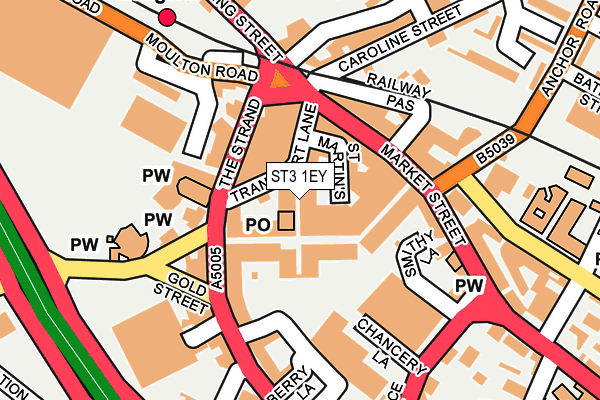 ST3 1EY map - OS OpenMap – Local (Ordnance Survey)