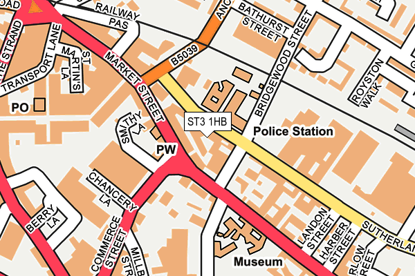 ST3 1HB map - OS OpenMap – Local (Ordnance Survey)