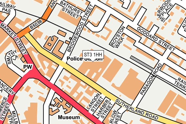 ST3 1HH map - OS OpenMap – Local (Ordnance Survey)