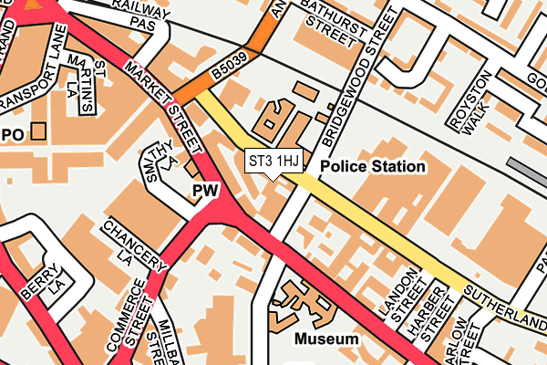 ST3 1HJ map - OS OpenMap – Local (Ordnance Survey)