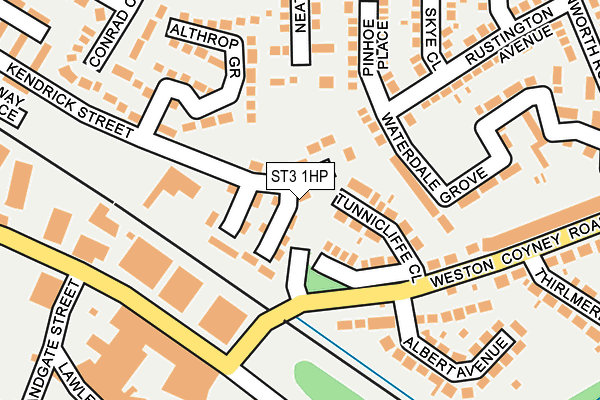 ST3 1HP map - OS OpenMap – Local (Ordnance Survey)