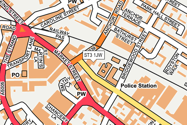 ST3 1JW map - OS OpenMap – Local (Ordnance Survey)