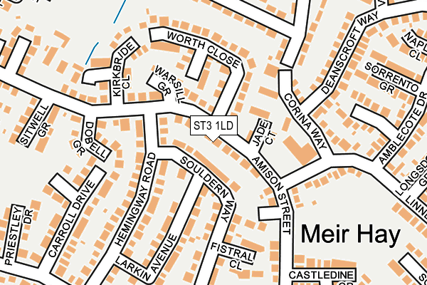 ST3 1LD map - OS OpenMap – Local (Ordnance Survey)