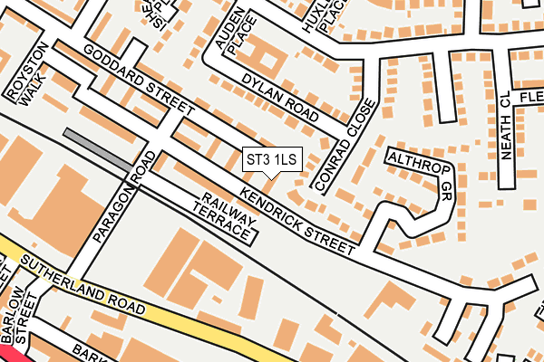ST3 1LS map - OS OpenMap – Local (Ordnance Survey)
