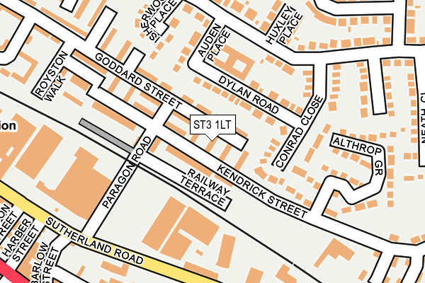 ST3 1LT map - OS OpenMap – Local (Ordnance Survey)