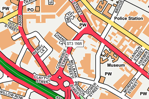 ST3 1NW map - OS OpenMap – Local (Ordnance Survey)