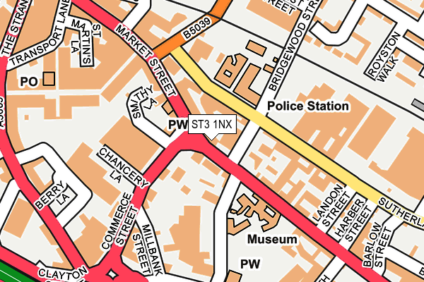 ST3 1NX map - OS OpenMap – Local (Ordnance Survey)