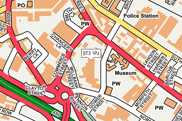 ST3 1PJ map - OS OpenMap – Local (Ordnance Survey)