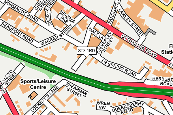 ST3 1RD map - OS OpenMap – Local (Ordnance Survey)