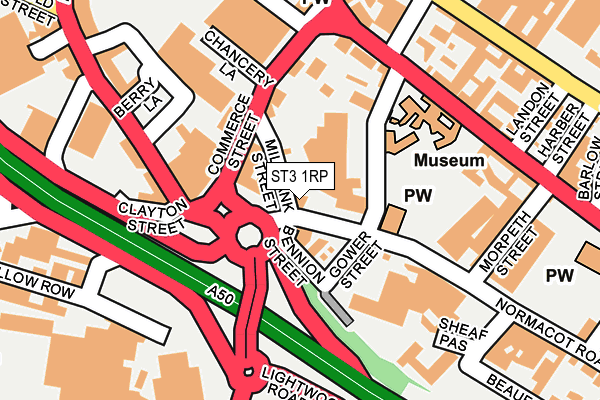 ST3 1RP map - OS OpenMap – Local (Ordnance Survey)