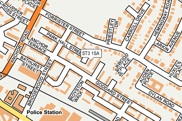 ST3 1SA map - OS OpenMap – Local (Ordnance Survey)