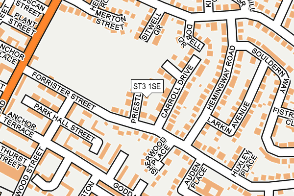 ST3 1SE map - OS OpenMap – Local (Ordnance Survey)