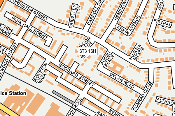 ST3 1SH map - OS OpenMap – Local (Ordnance Survey)