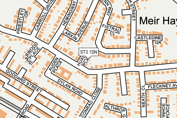 ST3 1SN map - OS OpenMap – Local (Ordnance Survey)