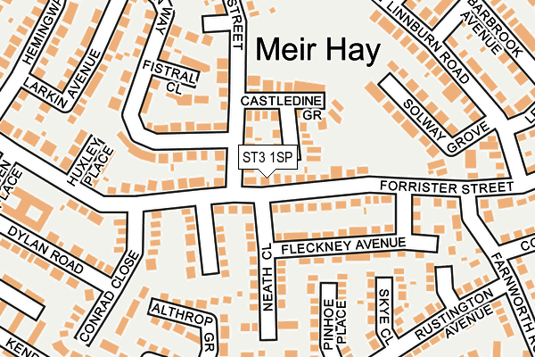 ST3 1SP map - OS OpenMap – Local (Ordnance Survey)