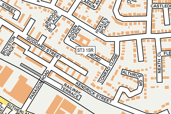 ST3 1SR map - OS OpenMap – Local (Ordnance Survey)