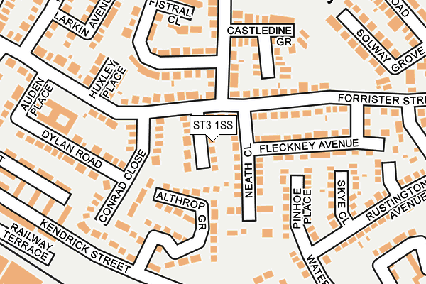 ST3 1SS map - OS OpenMap – Local (Ordnance Survey)