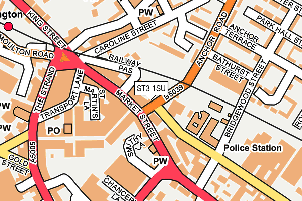 ST3 1SU map - OS OpenMap – Local (Ordnance Survey)