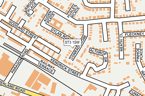 ST3 1SW map - OS OpenMap – Local (Ordnance Survey)