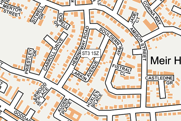 ST3 1SZ map - OS OpenMap – Local (Ordnance Survey)