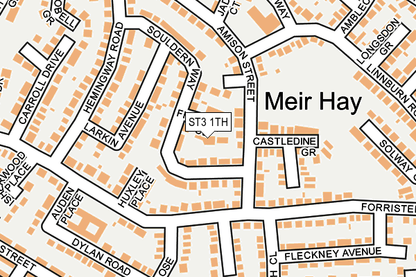 ST3 1TH map - OS OpenMap – Local (Ordnance Survey)