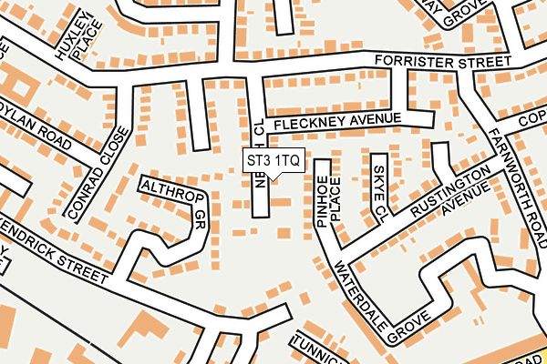 ST3 1TQ map - OS OpenMap – Local (Ordnance Survey)