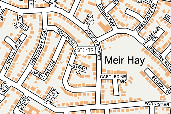 ST3 1TR map - OS OpenMap – Local (Ordnance Survey)