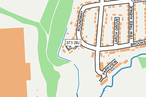 ST3 2BJ map - OS OpenMap – Local (Ordnance Survey)