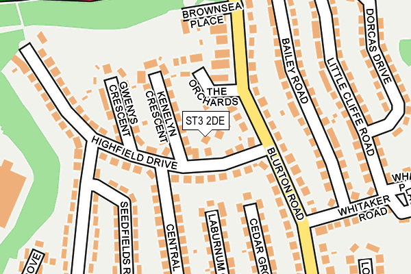 ST3 2DE map - OS OpenMap – Local (Ordnance Survey)