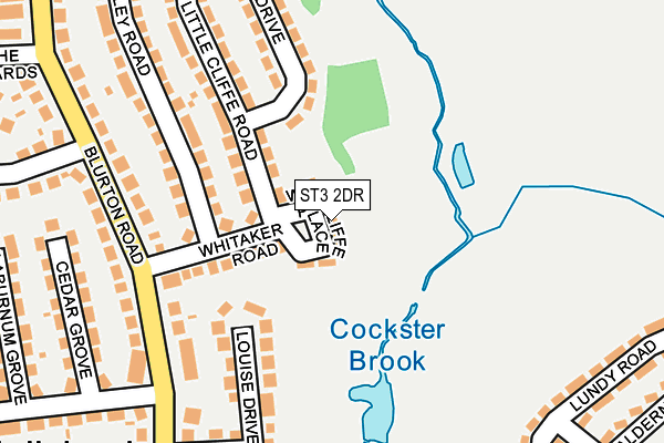 ST3 2DR map - OS OpenMap – Local (Ordnance Survey)