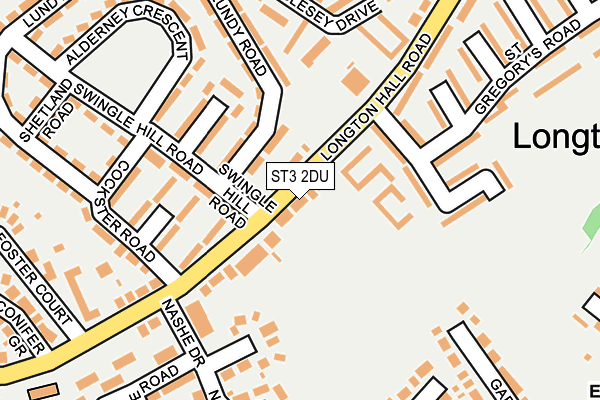 ST3 2DU map - OS OpenMap – Local (Ordnance Survey)