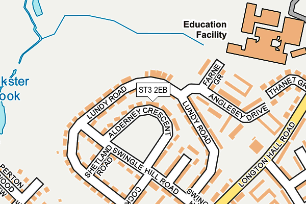 ST3 2EB map - OS OpenMap – Local (Ordnance Survey)