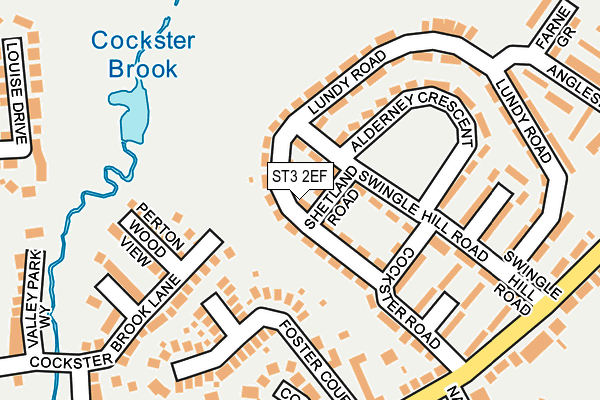 ST3 2EF map - OS OpenMap – Local (Ordnance Survey)