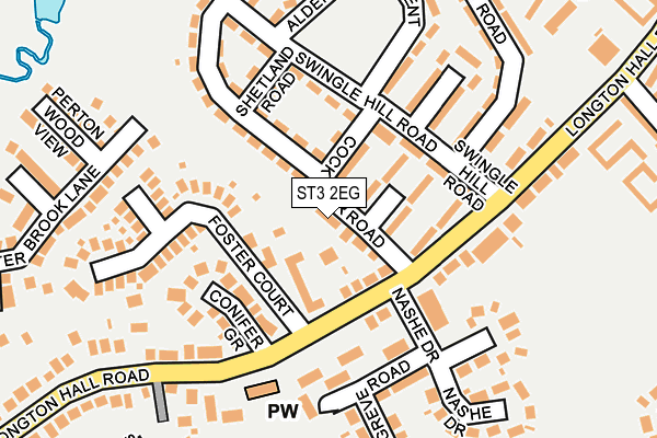 ST3 2EG map - OS OpenMap – Local (Ordnance Survey)