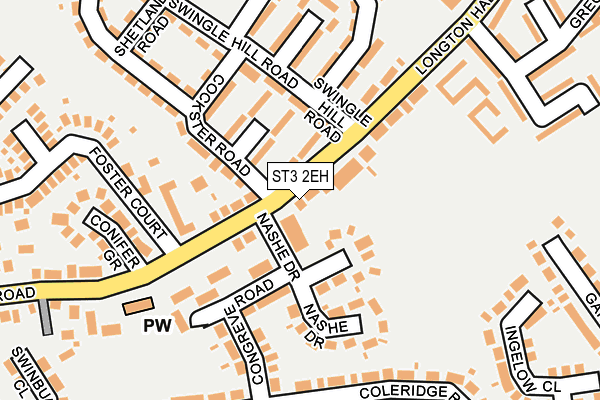 ST3 2EH map - OS OpenMap – Local (Ordnance Survey)