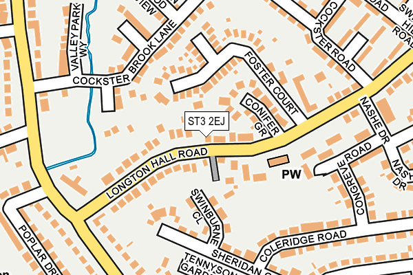 ST3 2EJ map - OS OpenMap – Local (Ordnance Survey)