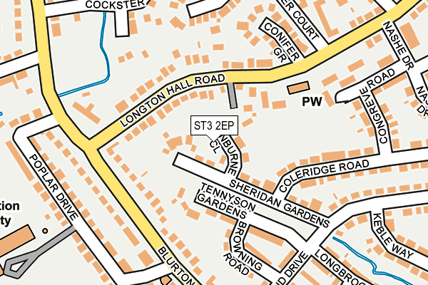 ST3 2EP map - OS OpenMap – Local (Ordnance Survey)