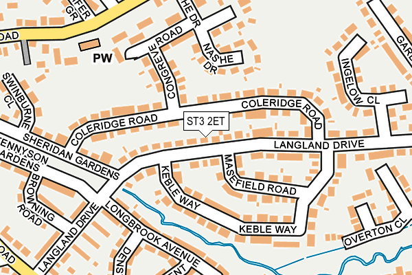 ST3 2ET map - OS OpenMap – Local (Ordnance Survey)