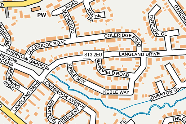 ST3 2EU map - OS OpenMap – Local (Ordnance Survey)