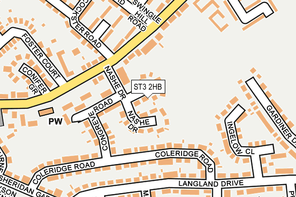 ST3 2HB map - OS OpenMap – Local (Ordnance Survey)