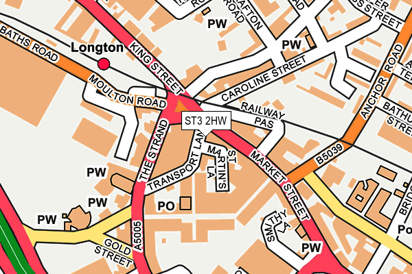 ST3 2HW map - OS OpenMap – Local (Ordnance Survey)